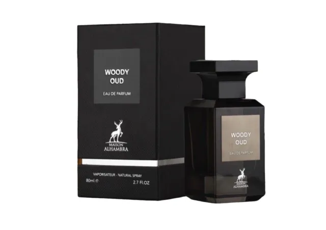 MAISON ALHAMBRA WOODY Oud Perfume Eau De Parfum Spray 2.7 oz New Sealed ...