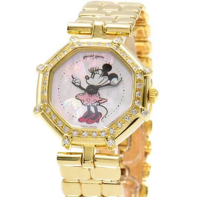 Gerald Genta Ladies Retro Fantasy Minnie Mouse G.3299.7 K18Yg #Cs100
