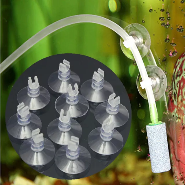 10pcs Aquarium Fish Tank Suction Cup Sucker Holder For Air Line Tube Hose Pump.