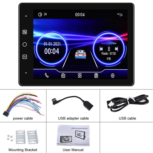 9.5" Rotatable Built-in Carplay 2DIN Car Stereo Radio Bluetooth MP5 Video Unit