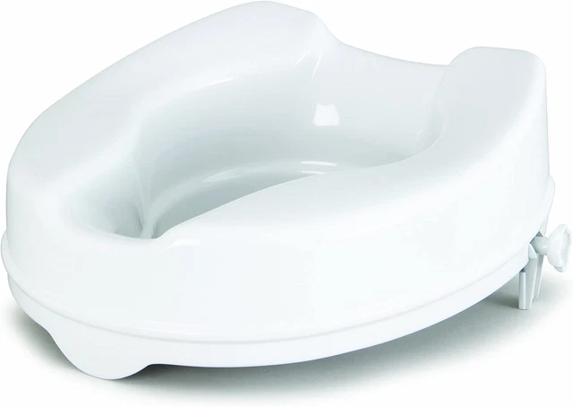 Asiento de inodoro elevado Homecraft Savanah 4" sin tapa, cerradura alargada y elevada