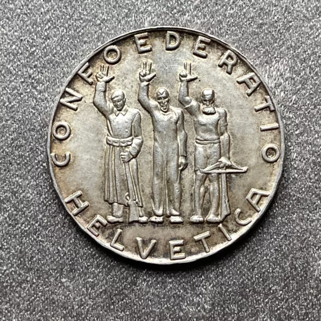 Switzerland, silver 5 Francs 1941B, 650th anniversary of Confederation