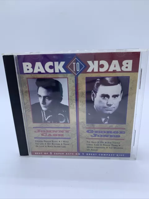 Johnny Cash & George Jones - Back to Back (CD, 1994, K-Tel Distribution)