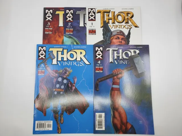 Marvel Comics MAX Thor Vikings # 1-5 Complete Set (Explicit Content) Garth Ennis