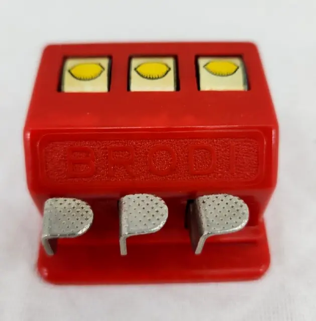 Vintage Miniature Brodi Gambling Slot Machine Game Toy Red