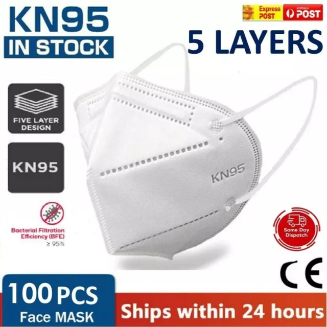 N95 KN95 KF94 P2 ✅ Certified 40/100pcs Disposable Meltblown Face Masks 5 Layer
