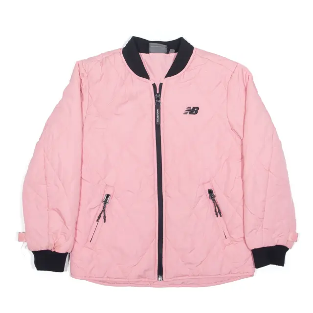 NEW BALANCE Quilted Jacket Pink Girls 8 Years