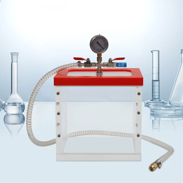 7L/2 Gallon Modern Acrylic Vacuum Chamber Rectangular for Degassing Silicones