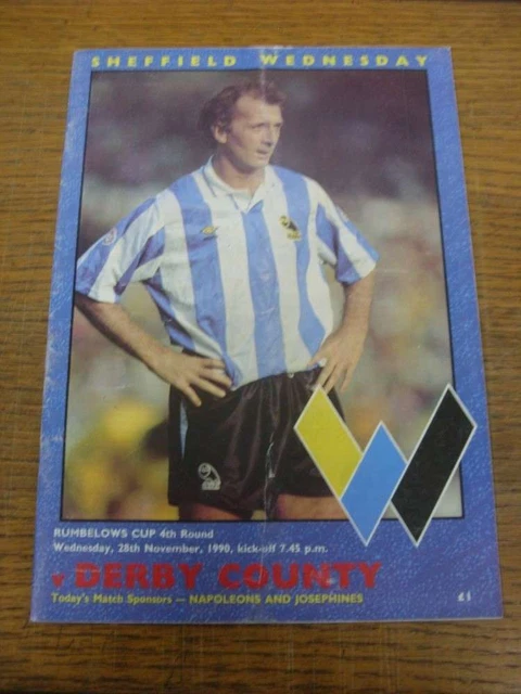 28/11/1990 SHEFFIELD WEDNESDAY v Derby County [Coupe de la Ligue de