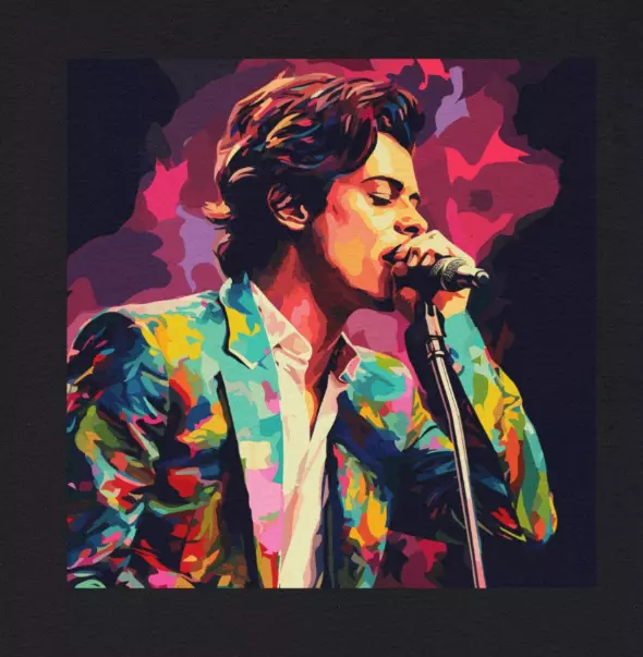T-shirt/t-shirt/top bambini Harry Styles Pop Art con un design unico. Unisex