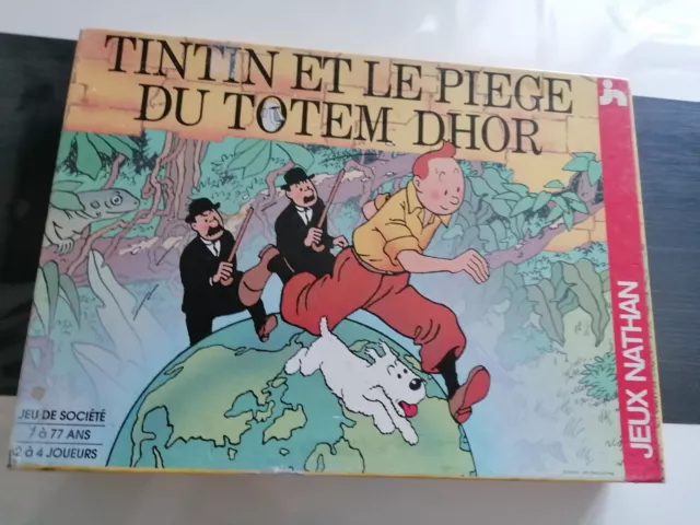 TINTIN ET LE PIEGE DU TOTEM DHOR. Jeu NATHAN. 1992.Complet