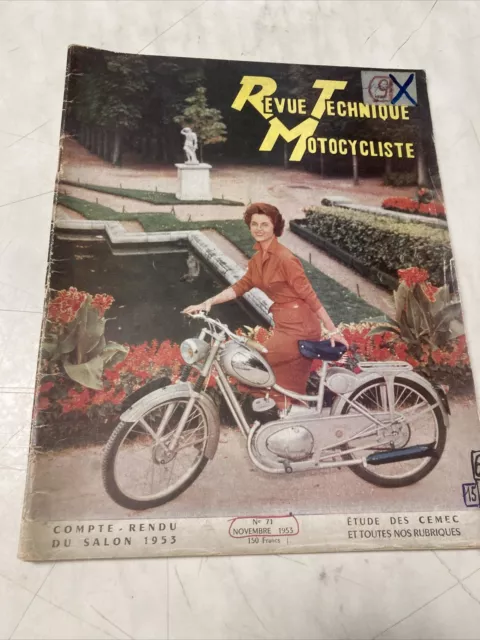 Revue Technique Motocycliste N° 71 1953 CR Salon 53 étude CEMEC bougies ect RTM