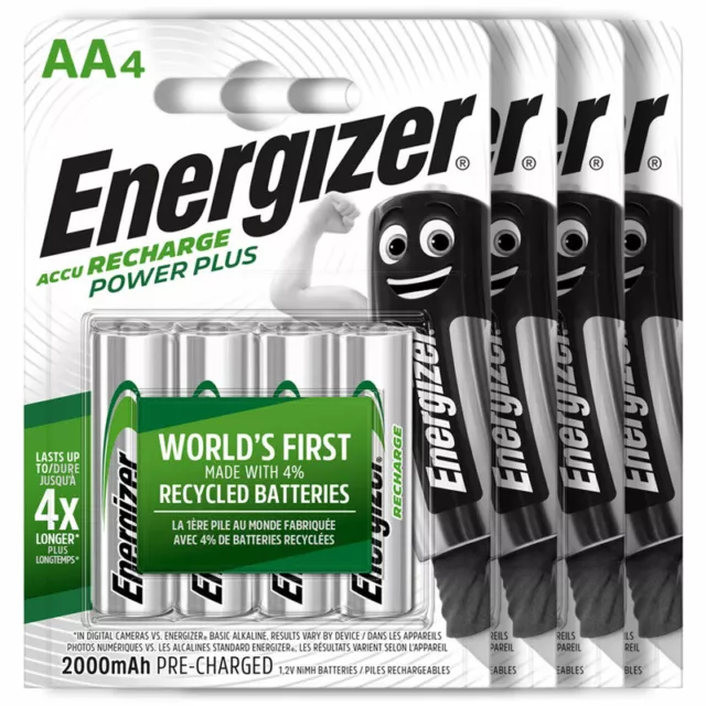 16 X Energizer Aa Puissance Plus 2000 MAH Piles Rechargeable 1.2V Nimh Accu HR6