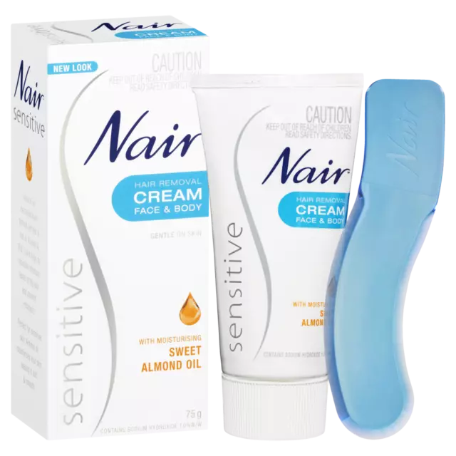 Nair Sensitive Hair Removal Cream 75g Gentle on Skin Moisturising Soft Smooth