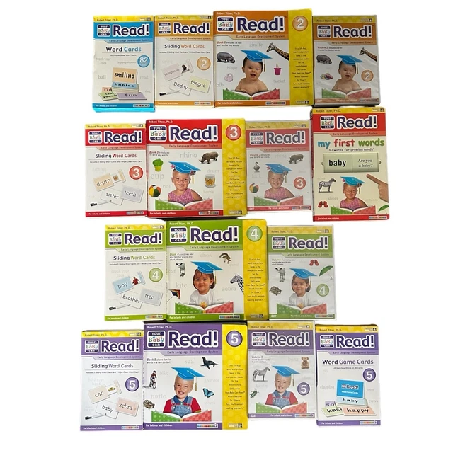 Your Baby Can Read Multi Sensory Reading System DVDs Books Cards Games 15 Pieces