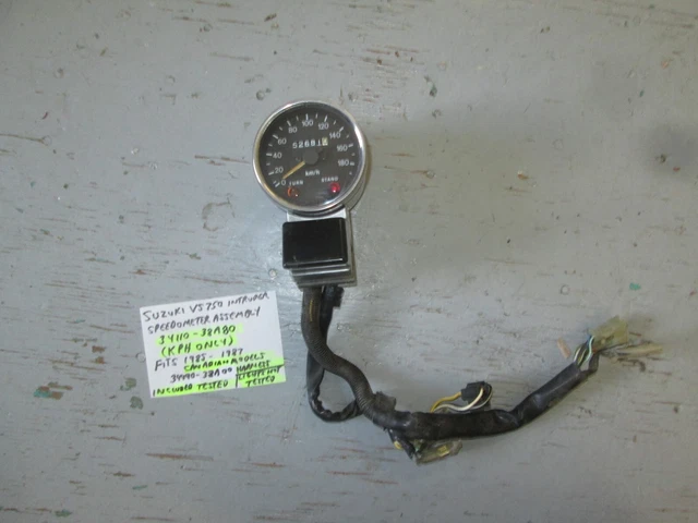 Suzuki 1985 - 1987 VS750 INTRUDER SPEEDOMETER ASSEMBLY KPH 34110-38A80 TESTED
