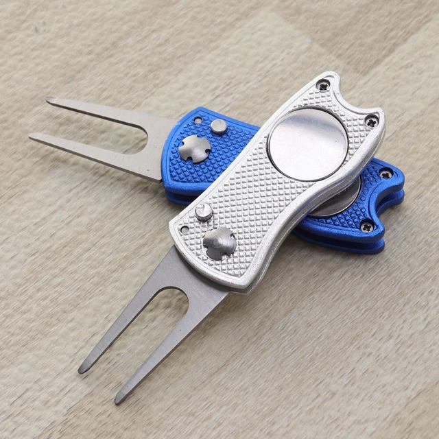Divot Tool Divot Repair Tool Restorer Tool Folding Tool Stainless Steel 7