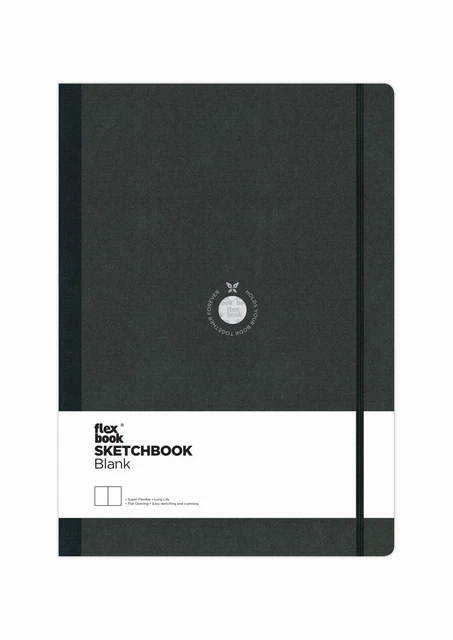 Libro di schizzi Flex Global Sketchbook 96 pagine bianco 170 g nero/22x31 cm