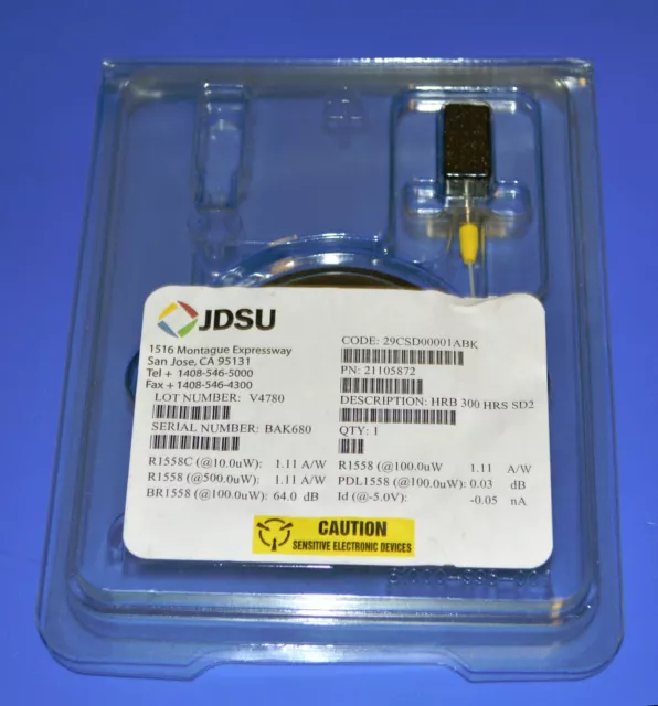 Nuovo JDSU Fibre Ottiche Rilevatore Diodo 1558nm Hrb 300 Hrs SD2
