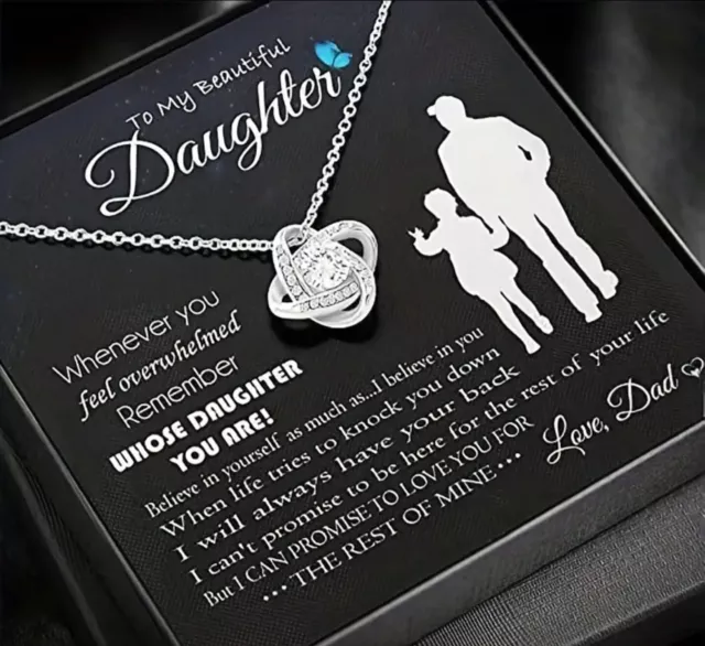 To My Daughter Necklace, Gift for Daughter from Dad, Daughter Father Necklace