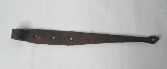 Antique Cast Iron Hand Forged Strap Hinge Farmhouse Primitive 11"