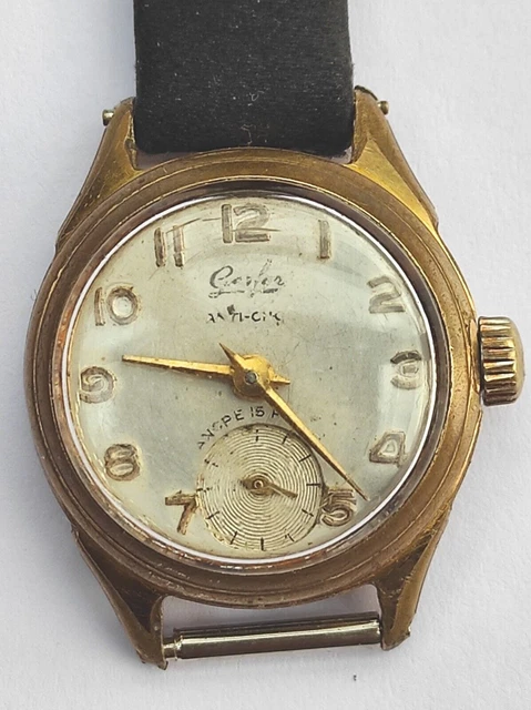 Montre Bracelet Dames Vintage en Plaque Or