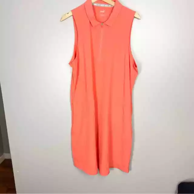 Puma Cruise Golf Dress Mini Sleeveless Woman’s size XL Orange