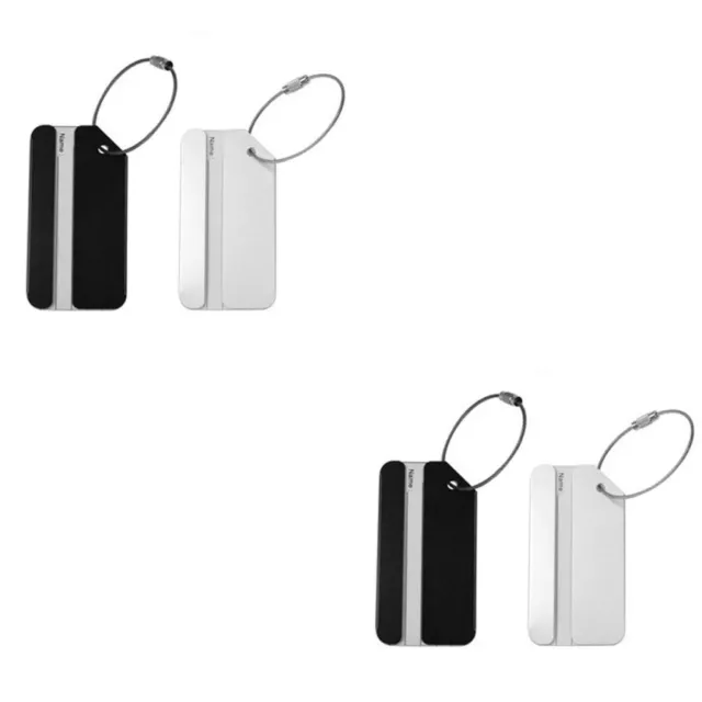 4 Pcs Travel Luggage Tag Baggage Handbag Metal Suitcase Label