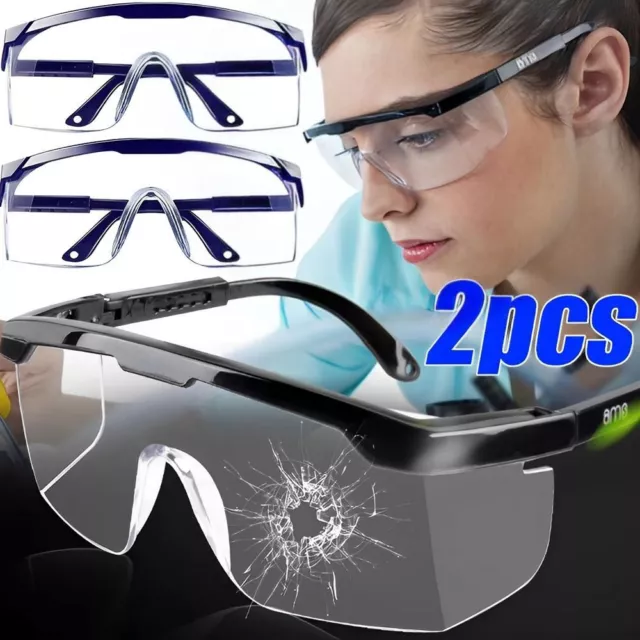 3PCS Wind Dust Work Safety Glass Protective Glasses  Work/Lab/Cycling