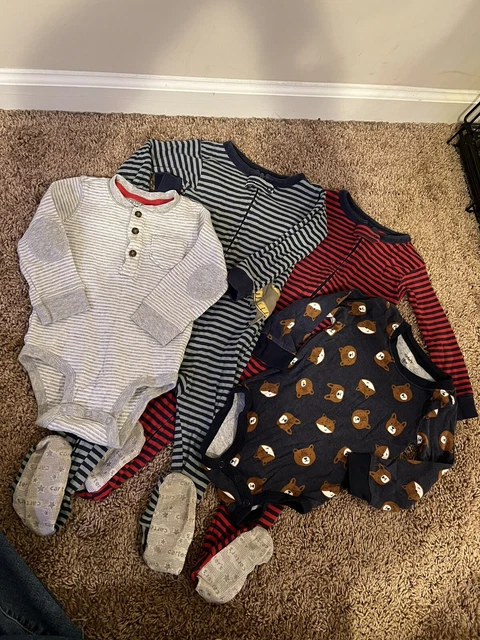 Baby Boy Clothes 18 Month  Lot- 4 Pieces. Carters Pj’s And One Piece