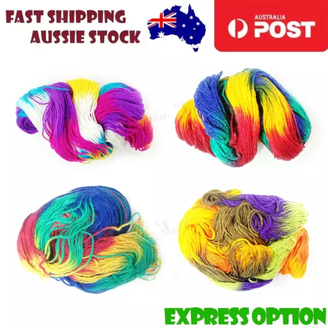 50g Ball of Knitting Yarn Mixed Colourful Dyed Crochet Thread Multicoloured Craf