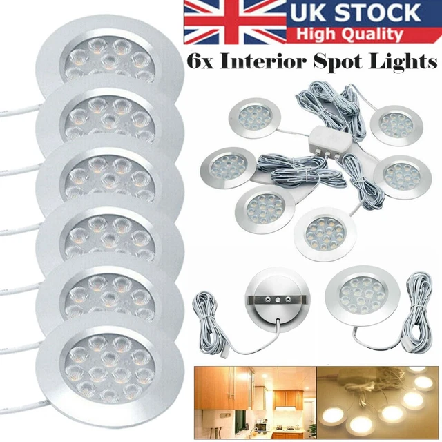 6X 12V INTERIOR LED Spot Lights For VW T4 T5 Camper Van Caravan Motorhome Light £17.99 PicClick UK