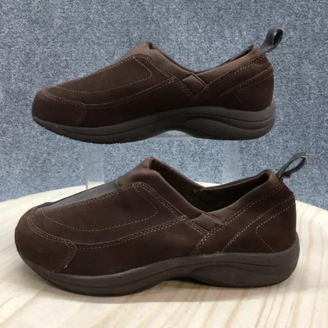 Easy Spirit Shoes Womens 10 W Wide Walking Slip On Brown Leather Casual Comfort 2