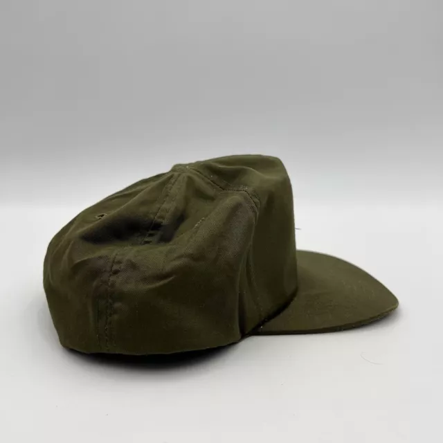 Vintage 70s 1978 Men's Military Sage Green Cap Hat Size 7 Fitted Post Vietnam 3