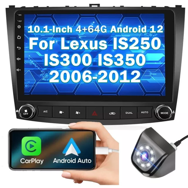 Wireless CarPlay Android Auto Car Stereo GPS Radio for Lexus IS250 IS350 2006-12