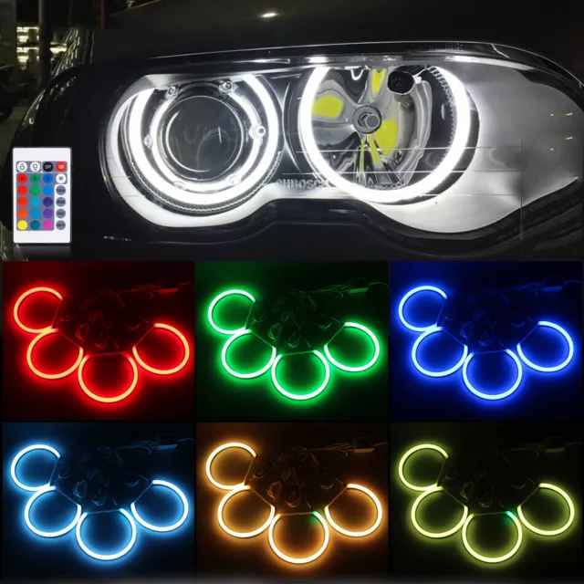 RGB 5050 SMD LED Angel Eyes Ringe Scheinwerfer Standlicht Für BMW E46 E39 E36 DE