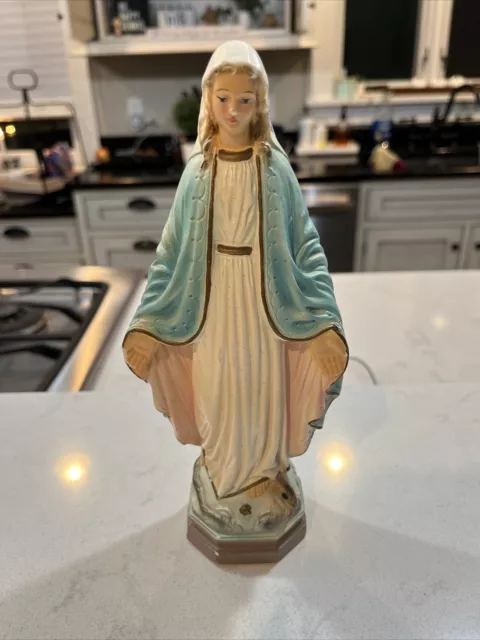 CS Columbia Statuary 113 Chalkware Plaster Mary 'Our Lady of Grace' 9" Hand