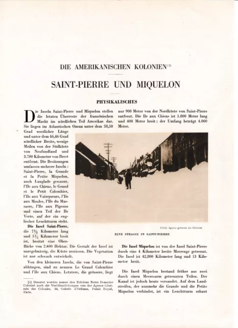 Saint-Pierre + Miquelon 1931 orig. Kolonial-Kapitel (8 S.) Langlade Frz. Kolonie