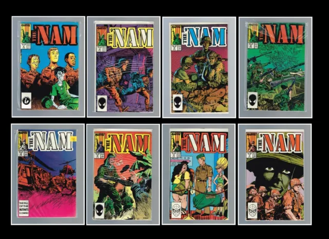 The Nam Comic Lot - 8 Books (9-15,17) Marvel Comics 1987 High Grade