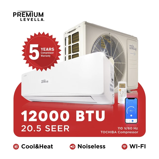 12000 BTU Air Conditioner Mini Split 20 SEER INVERTER AC Ductless Heat Pump 110V