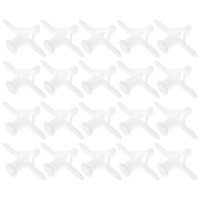 200 piezas Fijadores de pared conector de pared conector de pared tubo de expansión blanco