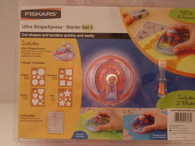 Fiskars 4803 Shape Cutter & Shape Template 2 Blade Starter Set New SEALED