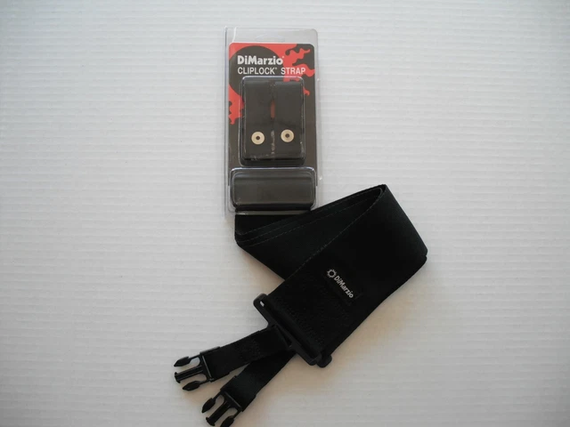 Dimarzio Short Nylon Cliplock Strap 3 Inch Wide Black Short Dd2800S