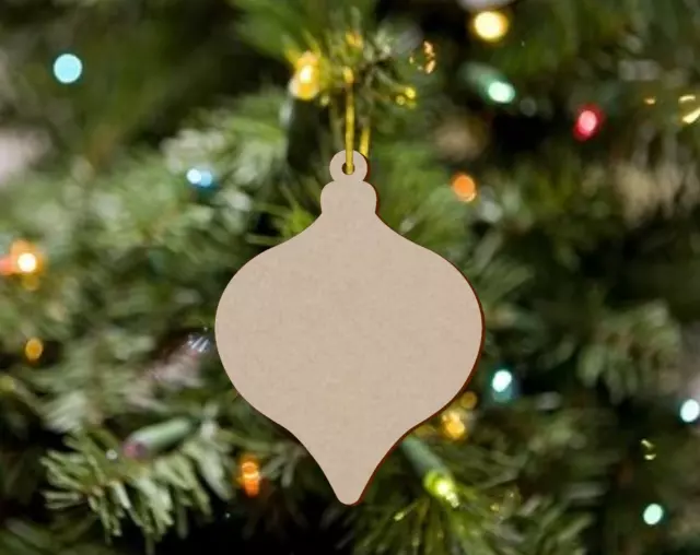 Wooden Christmas Bauble Shape / MDF Xmas Baubles / Tree Decoration / DIY Craft