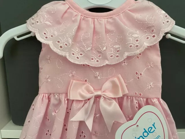 Baby Mädchen Spitzenstrampler Kurz Rosa Spanisch Sommerstrampler Outfit Neugeborene - 12 M 2