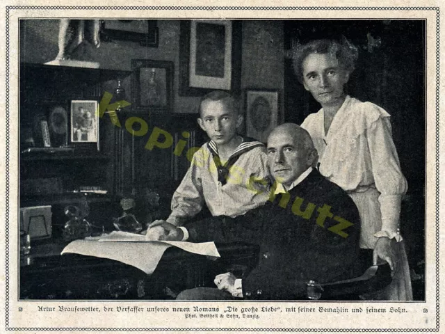 Arthur Brausewetter Familie daheim Archivdiakonus St. Marien Danzig Gdańsk 1917