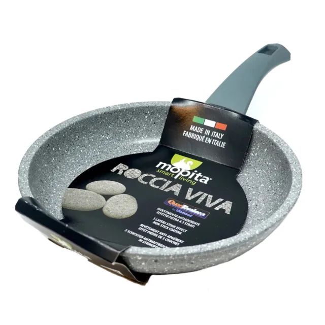 Mopita Roccia Viva Non-Stick Forged Aluminum Black Speckled Fry Pan, Made  in Italy (9.4 Inch)