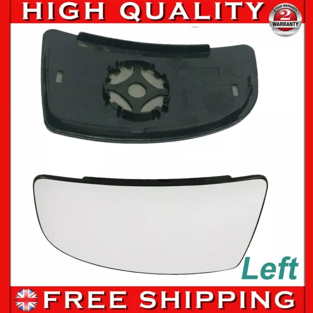 Ford Transit MK8 Lower Door Wing Mirror Glass 2014 On Passenger Left Back Plate