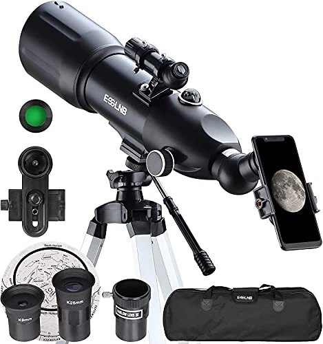 ESSLNB Telescopes for Adults & Astronomy 80mm Astronomical Travel Telescopes ...