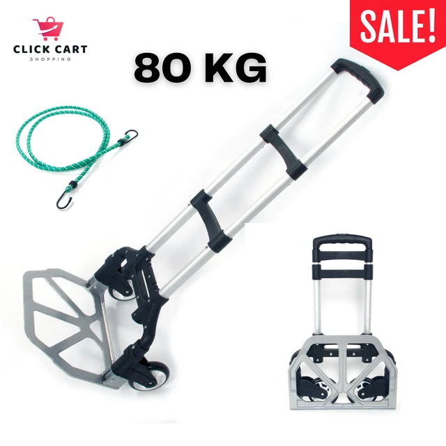80 kg carrello pieghevole a mano carriola pieghevole in alluminio industriale resistente